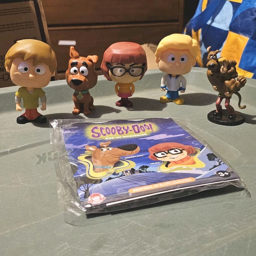 Scooby-Doo Bobblehead McDonalds Cake Topper Shaggy Fred Velma Vtg Wendy's Pop-up